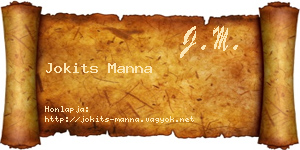 Jokits Manna névjegykártya